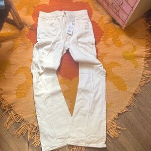 Mango NWT cream flared Vivian jeans